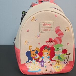 Loungefly Disney Alice in Wonderland Cream and Pink Backpack